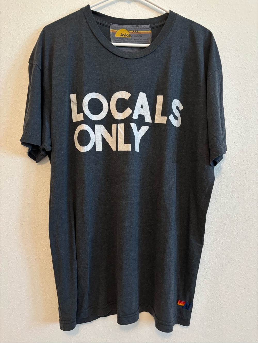 Aviator Nation Charcoal Locals Only Shirt XXL